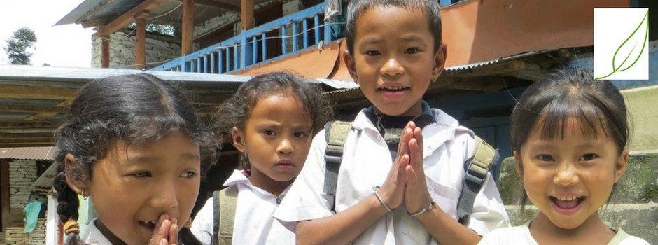 Sourires des enfants du Népal au palais des thés